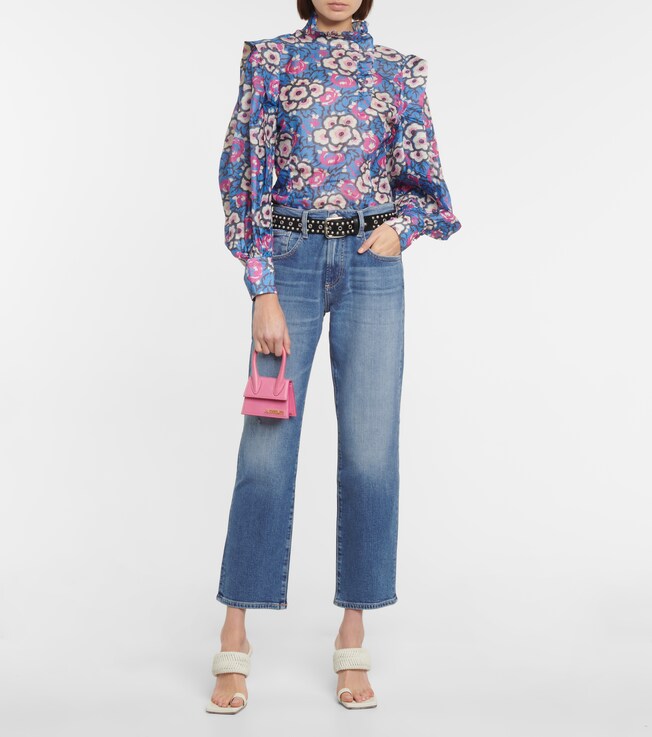 AG Jeans Boyfriend Wide high-rise straight jeans