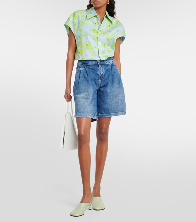 AG Jeans High-rise denim shorts