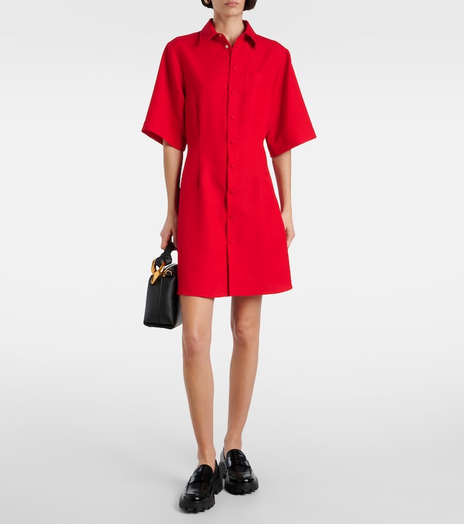 Ami Paris Virgin wool canvas shirt dress