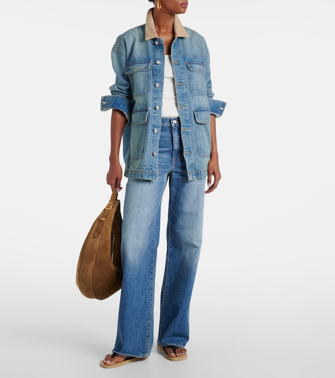 SLVRLAKE Hayden corduroy-trimmed denim jacket