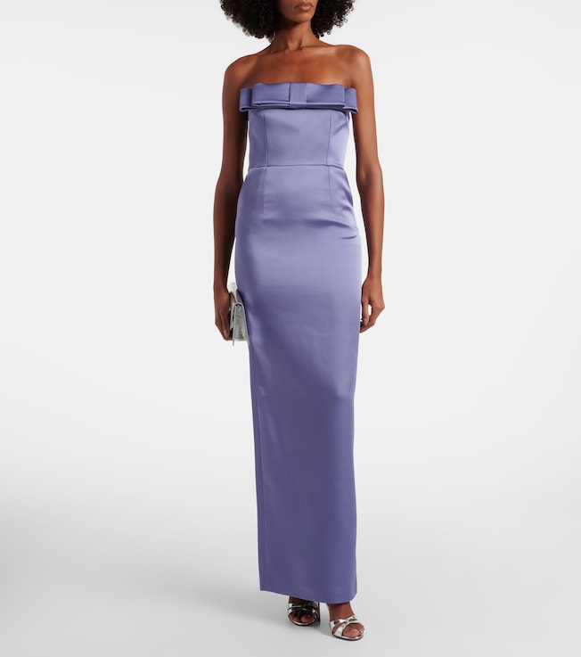 The New Arrivals Ilkyaz Ozel Sisu bow-detail satin gown