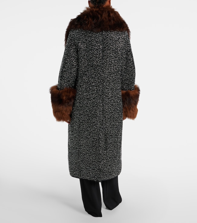 Jacques Wei Jacques Wei Embellished shearling-trimmed coat