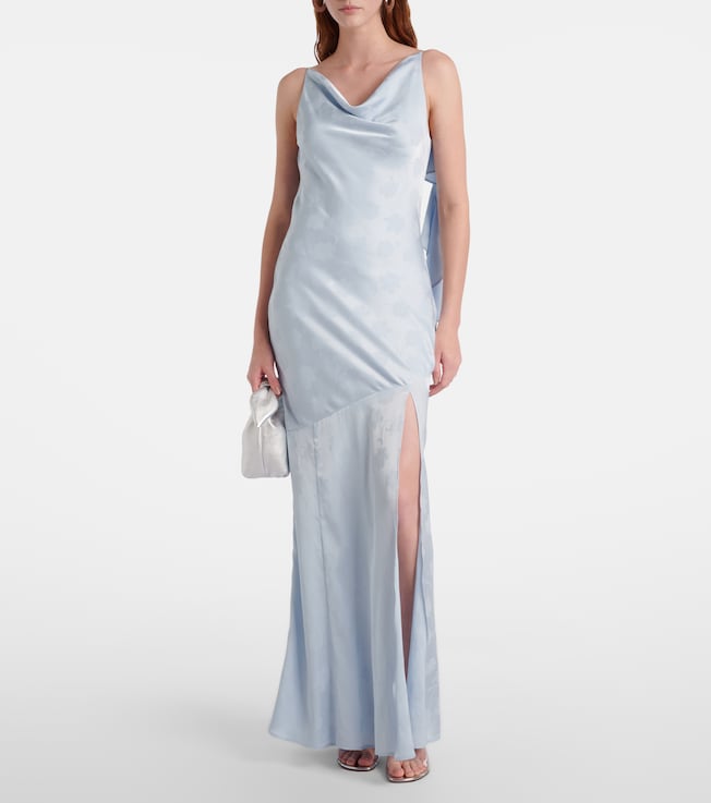 Rotate Darlya floral jacquard gown