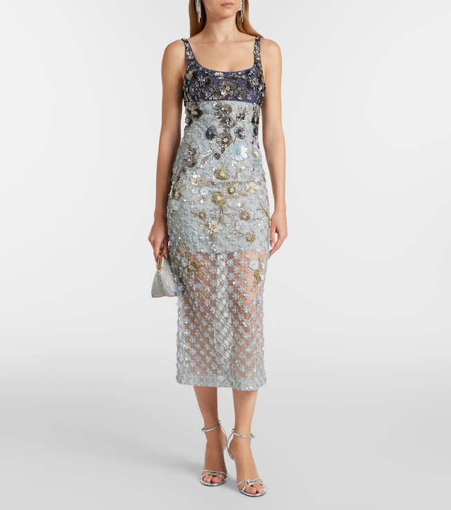 LA FUORI Nyx Bloom Aurora embellished cocktail dress