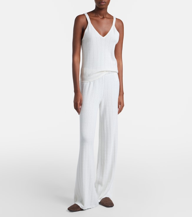 LISA YANG Shannen cotton and cashmere wide-leg pants