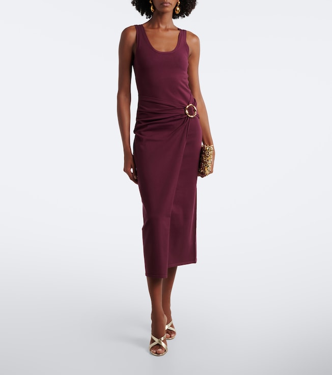 SIMKHAI Genne gathered midi dress