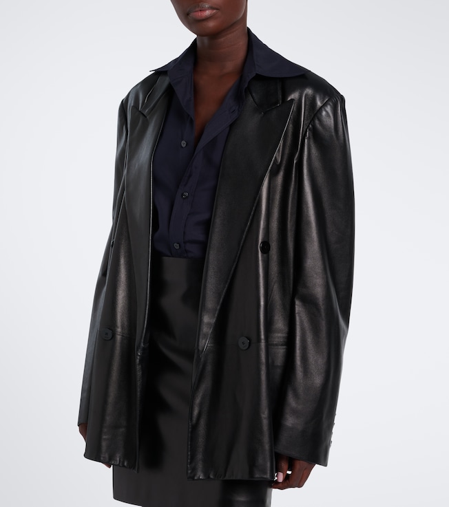 Gucci Double-breasted leather jacket