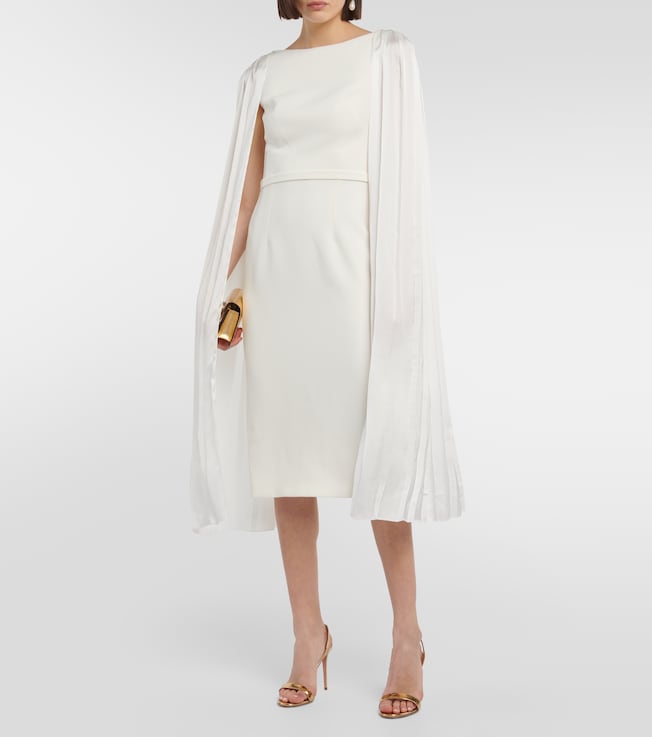 Safiyaa Essiah crêpe and satin midi dress