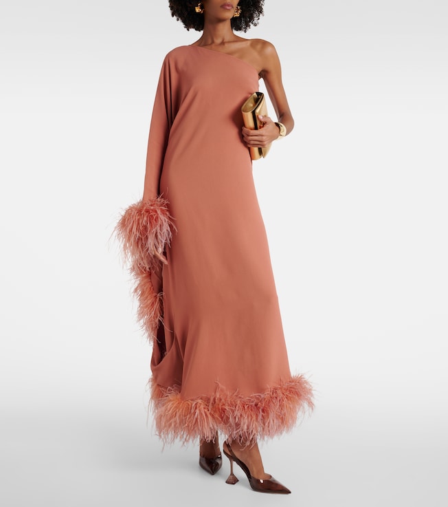 Taller Marmo Ubud Extravaganza feather-trimmed gown