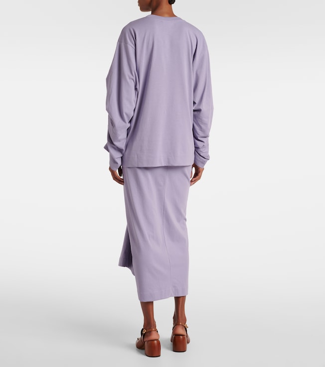 Dries Van Noten Dries Van Noten Ruched cotton jersey sweatshirt