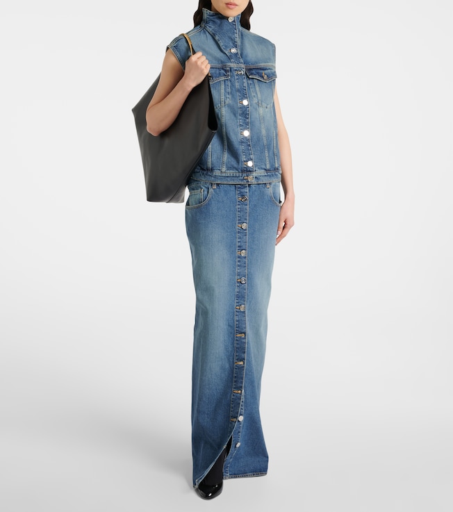 Alaïa Denim maxi skirt