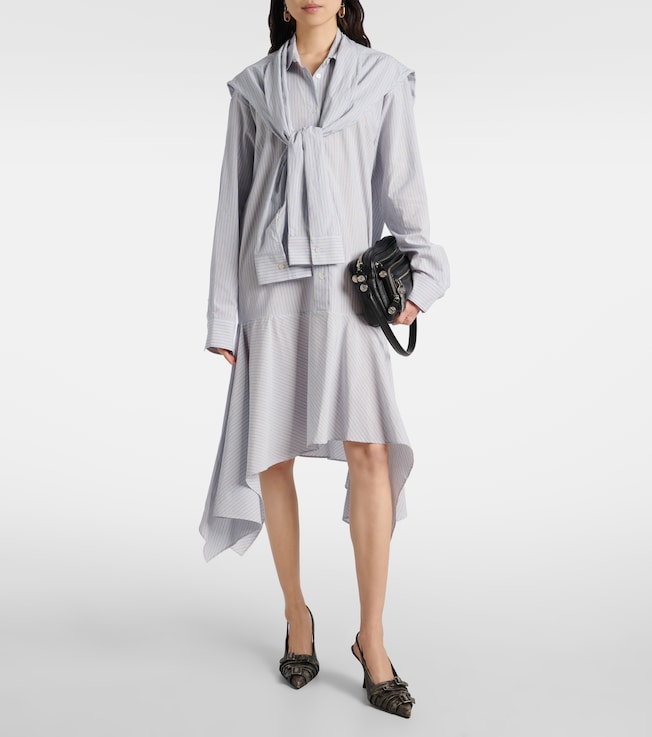 Acne Studios Layered striped shirt dress