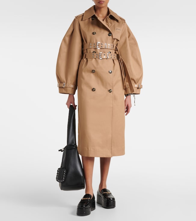 GANNI Cotton trench coat