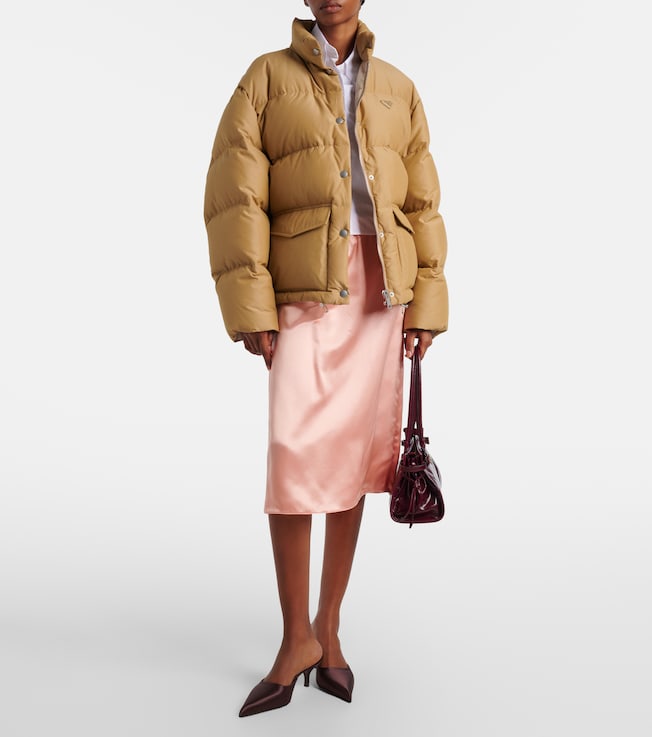 Prada Logo cotton-blend puffer jacket