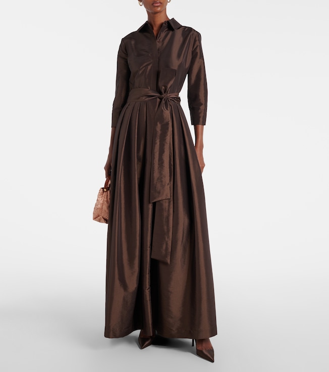 SIMKHAI Julip belted taffetta gown