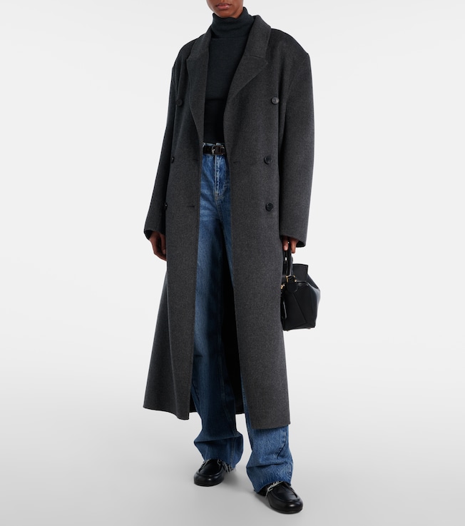 The Frankie Shop Gaia double-breasted wool-blend coat