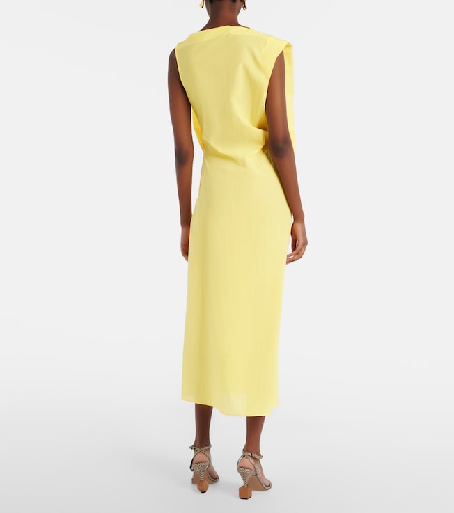 Jacquemus Jacquemus Drap cotton-blend poplin midi dress