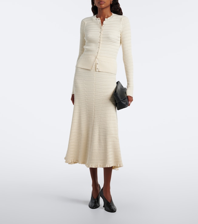 Proenza Schouler White Label Magnolia knitted midi skirt