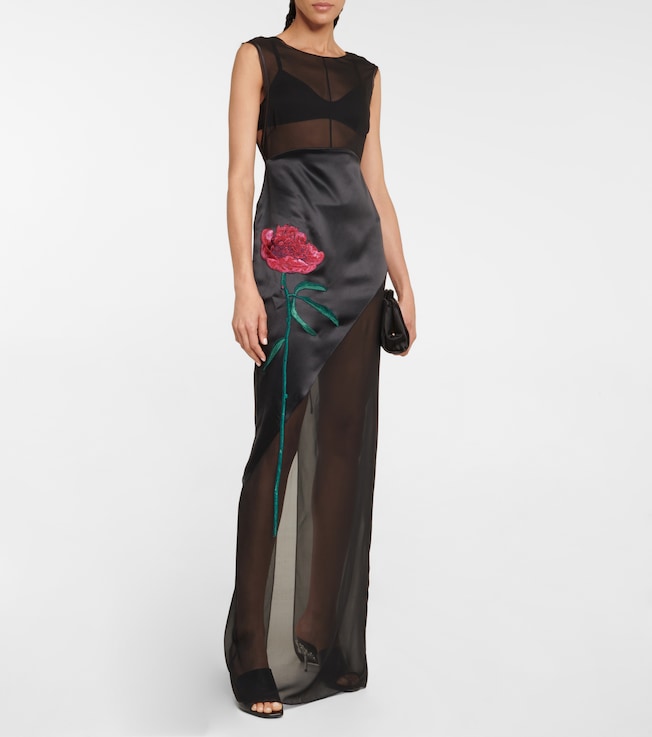 PETER DO Embroidered silk dress