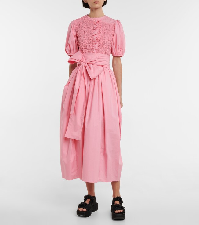 Cecilie Bahnsen Junita cotton poplin midi skirt