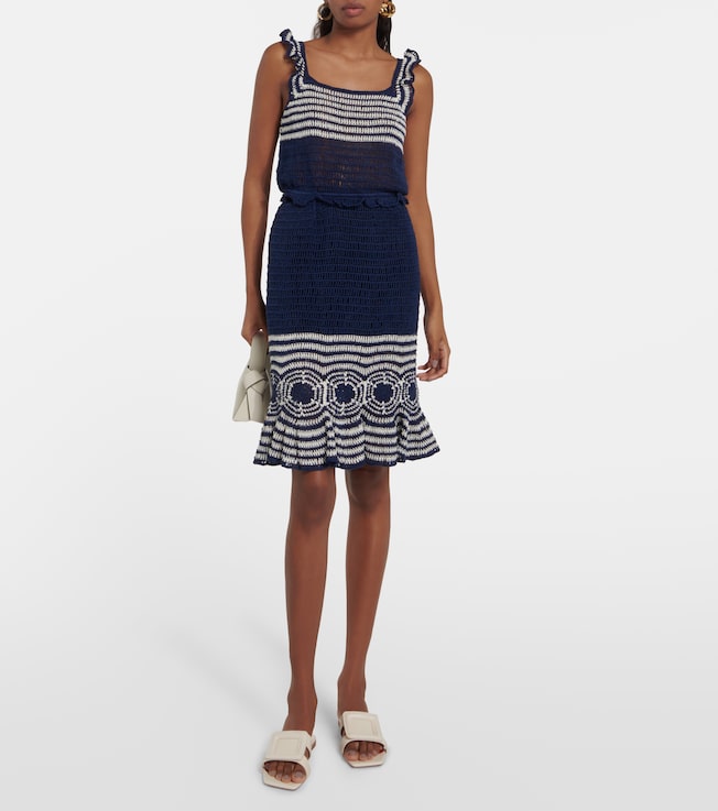 Anna Kosturova Striped crochet top