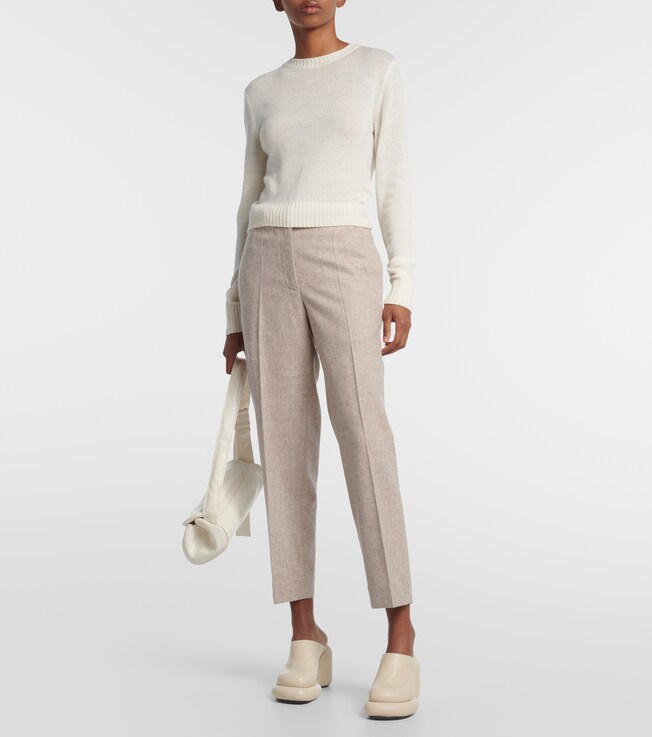 Jil Sander Wool cropped straight pants