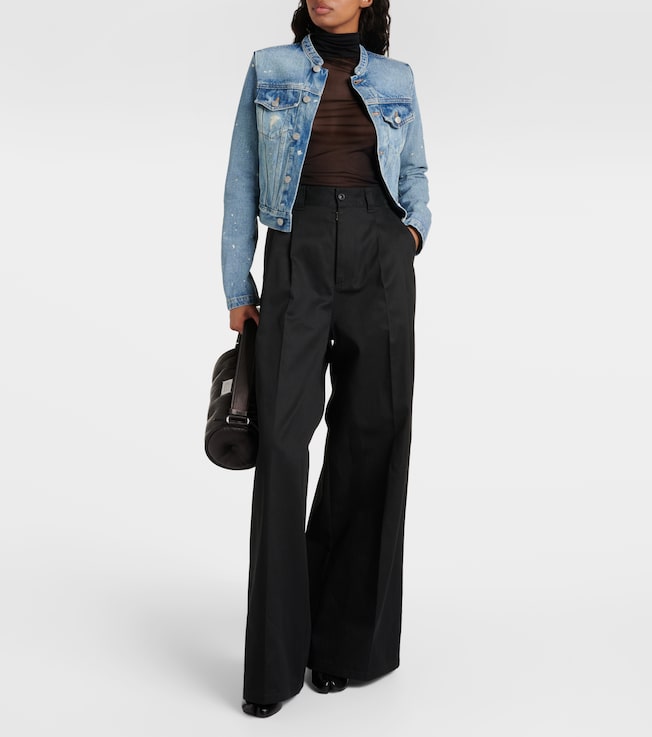 Maison Margiela Mockneck sheer mesh bodysuit