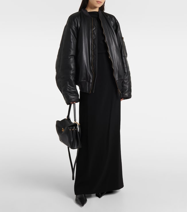 Balenciaga Leather bomber jacket