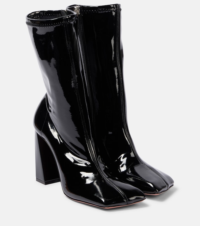 AMINA MUADDI Marine 95 latex ankle boots