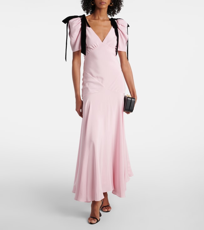 Rodarte Bow-detail silk crêpe gown