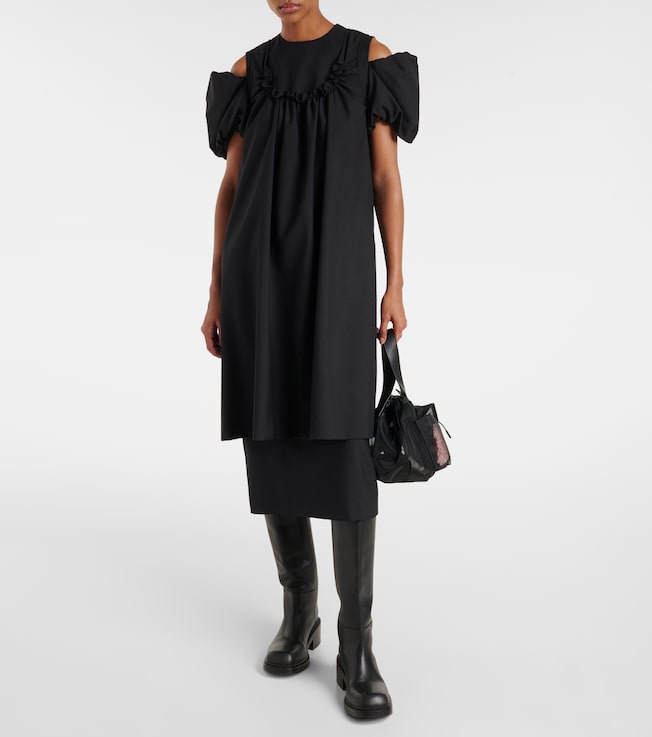 Noir Kei Ninomiya Cutout wool midi dress