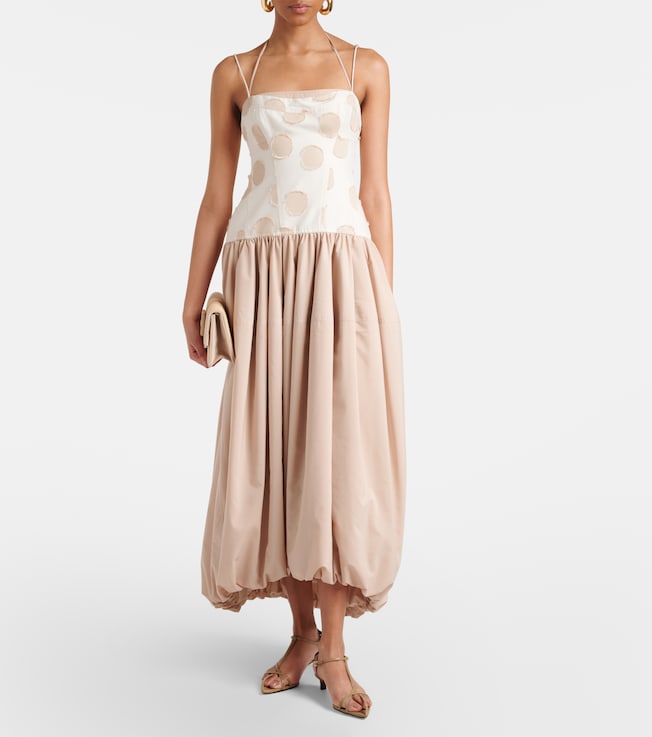 SIMKHAI Pfeiffer polka-dot midi dress