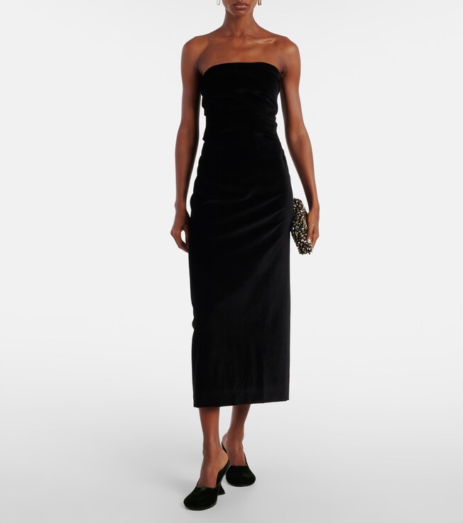 TOVE Sabella velvet midi dress