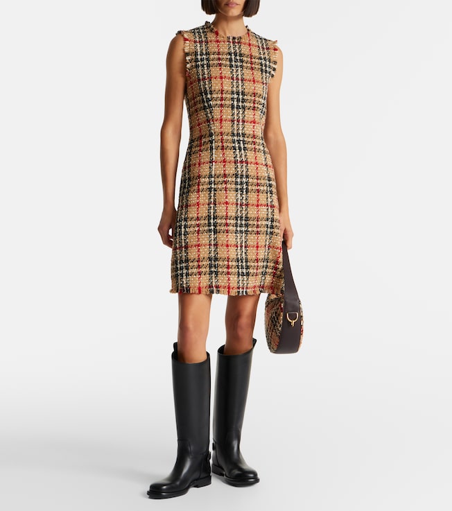 Burberry Burberry Check bouclé minidress