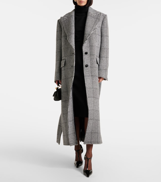 Dolce&Gabbana Houndstooth wool-blend coat