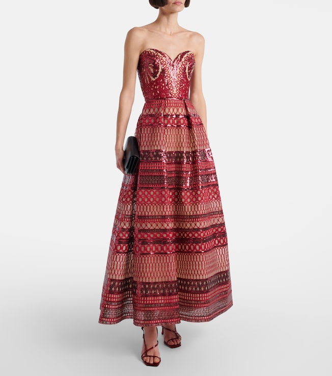 Elie Saab Sequined corset gown