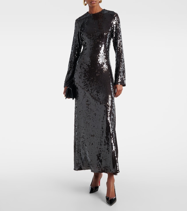 Rotate Sequined maxi dress