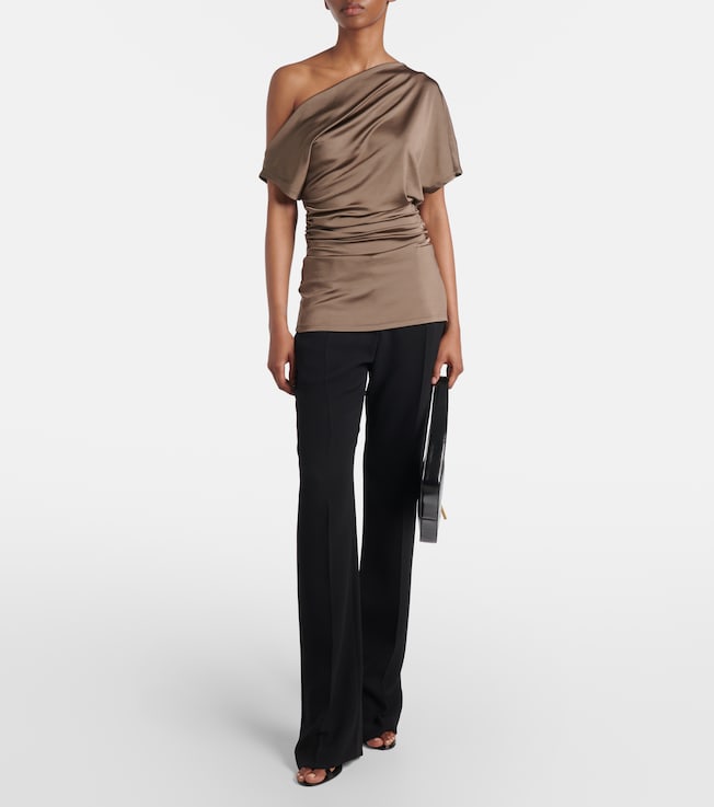 TOVE Edel ruched draped jersey top