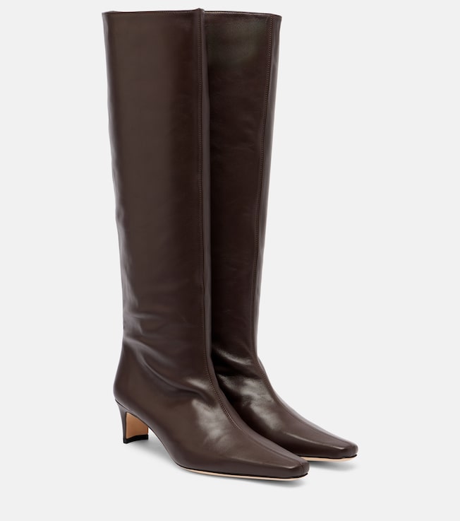 Staud Wally 55 leather knee-high boots