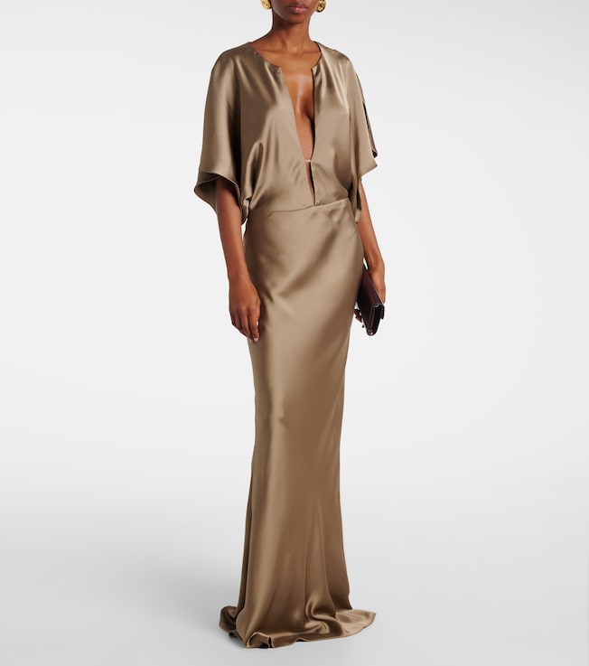 Norma Kamali Obie satin gown