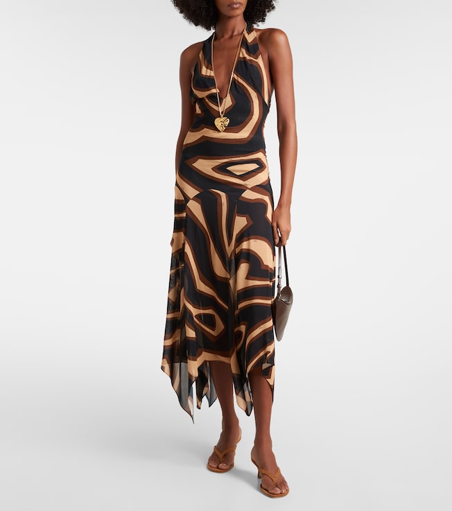 Pucci Labirinto muslin jersey midi dress