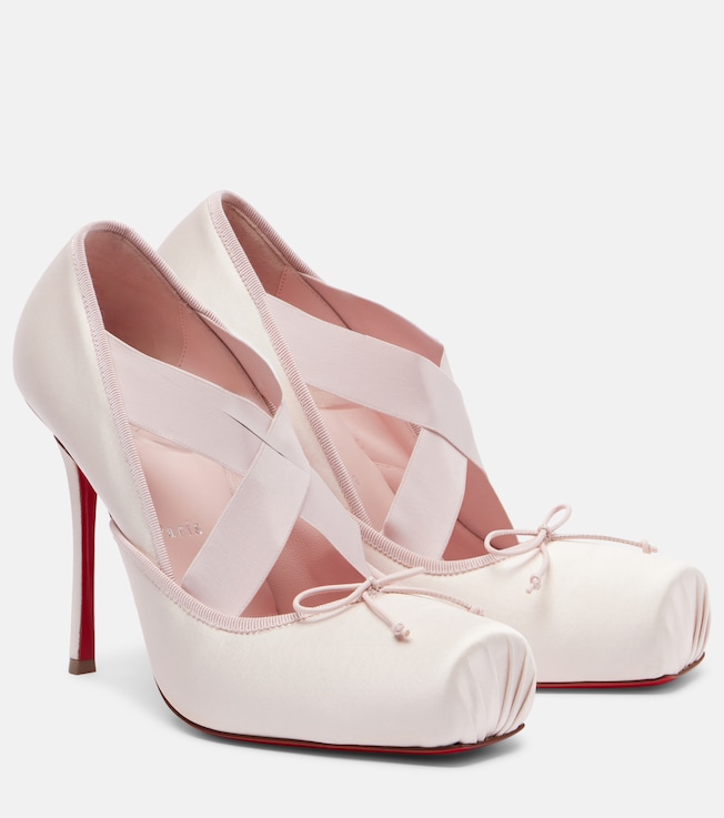CHRISTIAN LOUBOUTIN Cassiastic 100 crêpe satin pumps