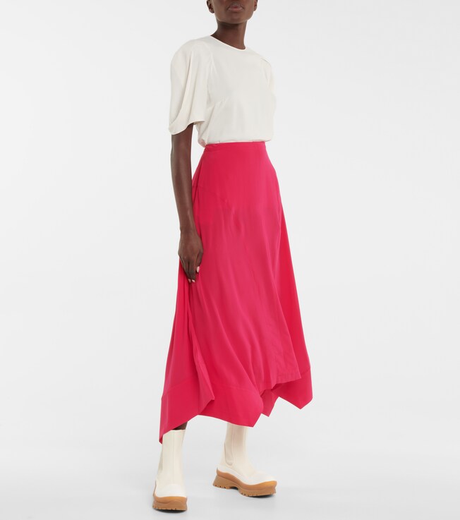 Stella McCartney Naya silk midi skirt