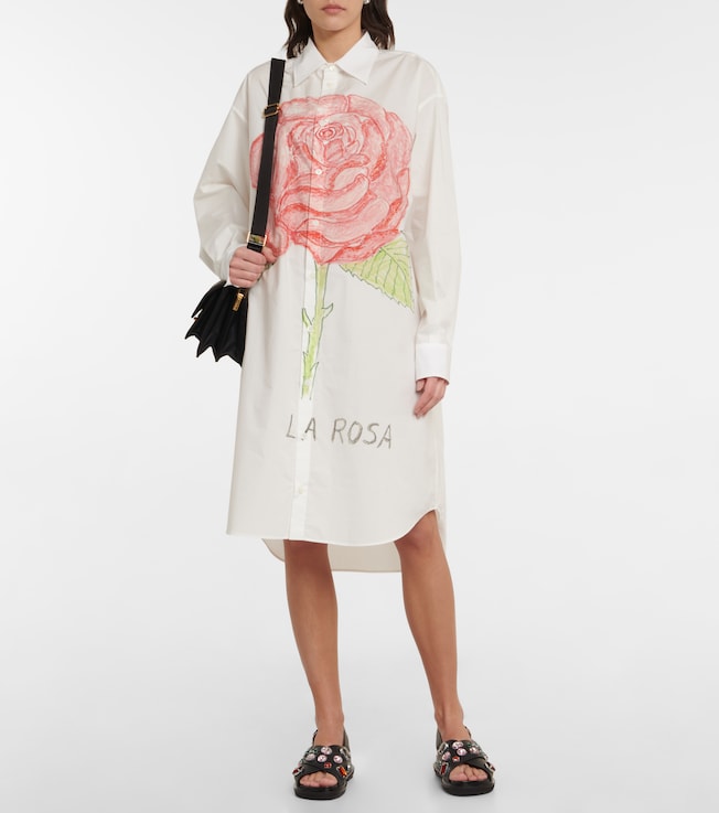 Marni Printed cotton poplin shirt dress