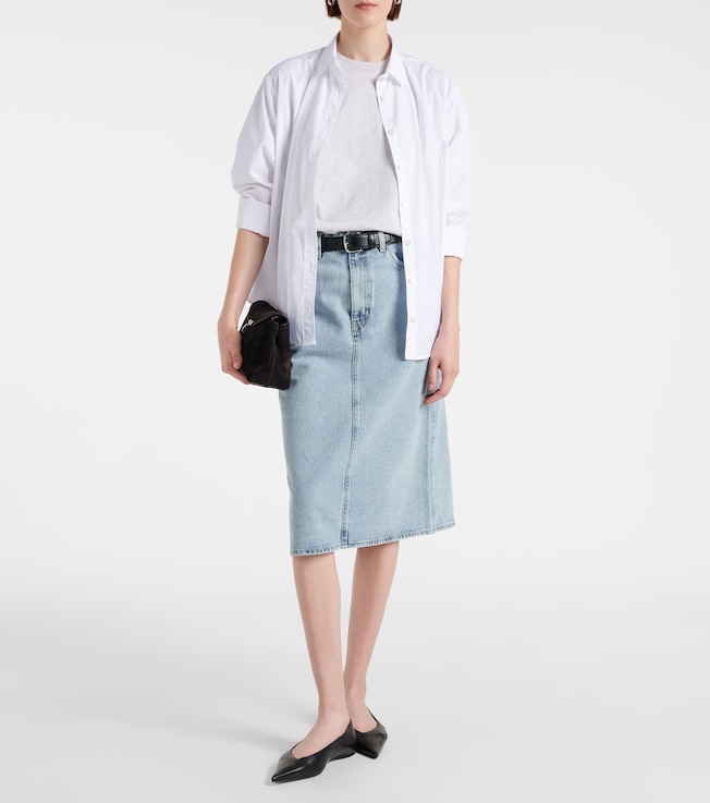 TOTEME Denim midi skirt