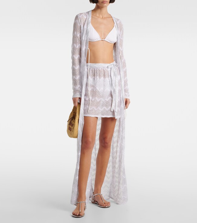 Missoni Zigzag lamé wrap skirt