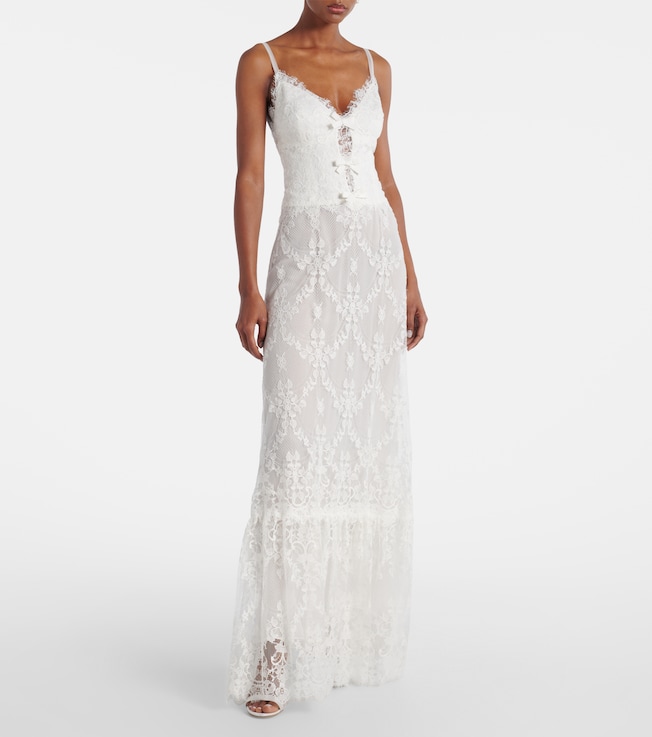 Elie Saab Cotton-blend lace gown