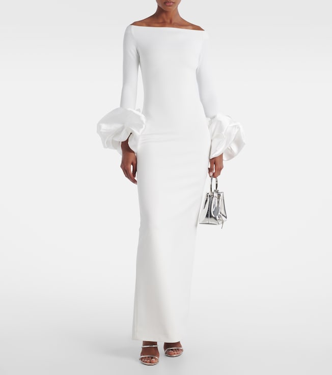 Solace London Talia off-shoulder gown 