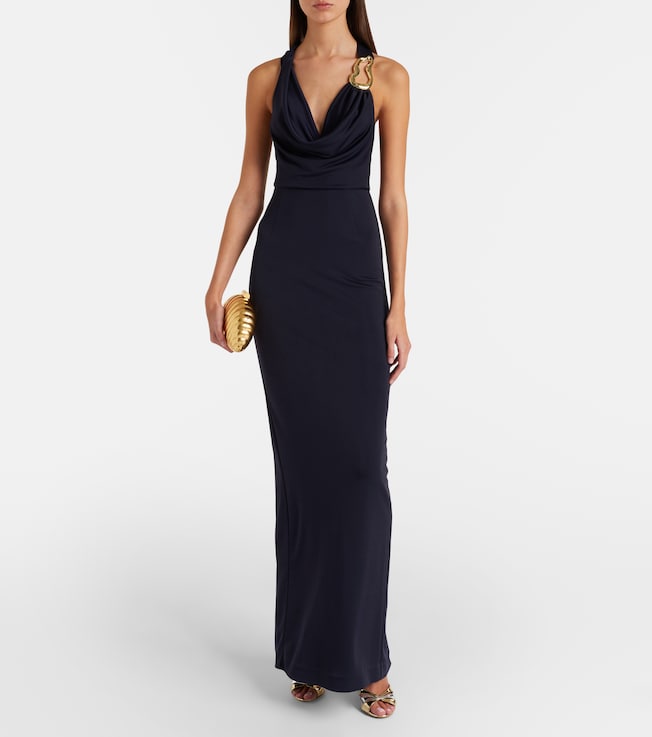 Rebecca Vallance Ayesha embellished halterneck gown