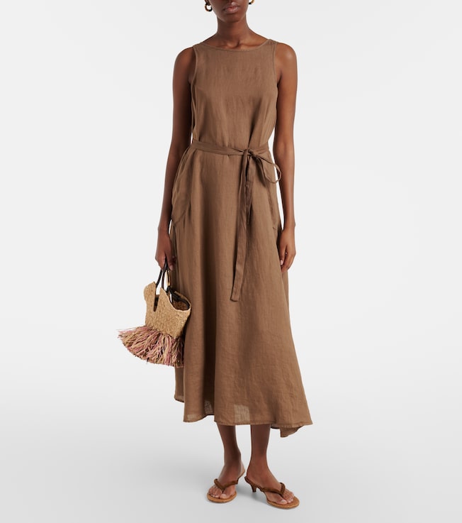 Velvet Reta linen midi dress